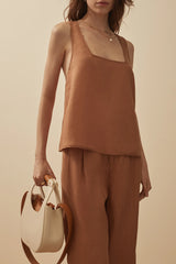 Sancia Delphi Top - Toffee