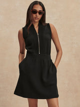 Varley Polyanna Half Zip Dress - Black