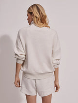 Varley Hawley Half Zip Sweat - Ivory Marl