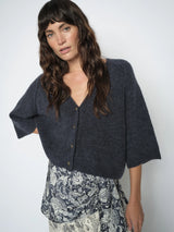 Mos Mosh Thora Lizet Knit Cardigan - India Ink