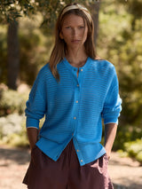 Varley Pembroke Knit Cardigan - Azure Blue