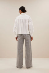 Sarah short blouse - white
