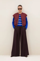 Gio Sleeveless Jacket - Wine