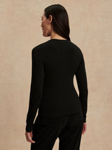 Varley Edna Long Sleeve Fitted Tee - Black