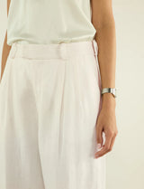 With Nothing Underneath Rampling Linen Trouser - Ivory