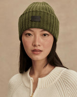 Varley Elva Chunky Rib Beanie - Mid Olive Marl