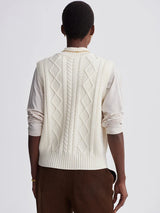Varley Joilette Roll Neck Vest - Egret