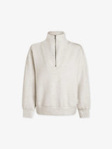 Varley Hawley Half Zip Sweat - Ivory Marl