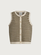 Varley Aura Knit Top - Egret/Golden Olive