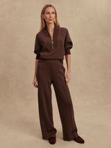 Varley The Wide Leg Pant 30 - Coffee Bean Marl