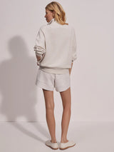 Varley Hawley Half Zip Sweat - Ivory Marl