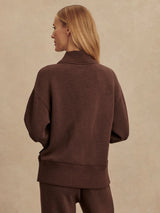 Varley Sally Half Zip Sweat - Coffee Bean Marl