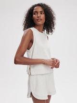 Varley Shea Crop Tank - Ivory Marl