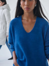 Mos Mosh Thora V-Neck Knit - Blue Lolite