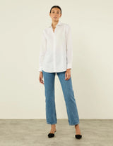 With Nothing Underneath The Boyfriend Weave - White