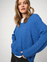 Mos Mosh Thora V-Neck Knit - Blue Lolite