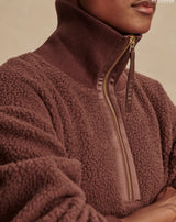 Varley Roselle Half Zip Fleece - Deep Mahogany