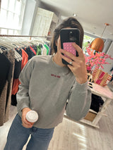 Ichi Merella Brushed Sweatshirt - Grey Melange
