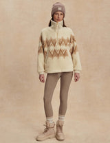 Varley Hendrik Half Zip Sherpa - Egret