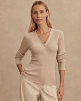 Varley Blanca V-neck Rib Knit