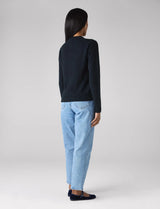 With Nothing Underneath Mull Crew - Navy Blue