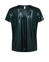 Mos Mosh Nivola O-neck Metallic Tee - Dark Pine
