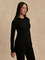 Varley Edna Long Sleeve Fitted Tee - Black