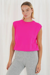 Durango Sleeveless Knit - Neon Pink