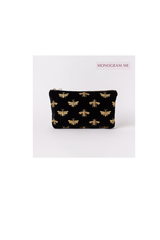 Elizabeth Scarlett Bee Velvet Travel Pouch - Choose A Colour