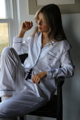 Breathe Organic Cotton Pyjama Set - White