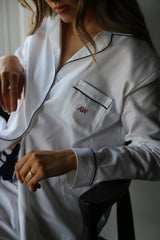 Breathe Organic Cotton Pyjama Set - White