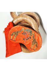 Elizabeth Scarlett Giraffe Velvet Eye Mask