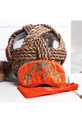 Elizabeth Scarlett Giraffe Velvet Eye Mask
