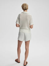 Varley Nali Half Zip Knit Top - Egret