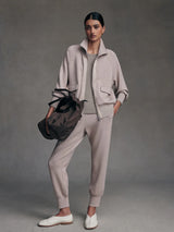 Varley Roxbury Zip Through - Taupe Marl