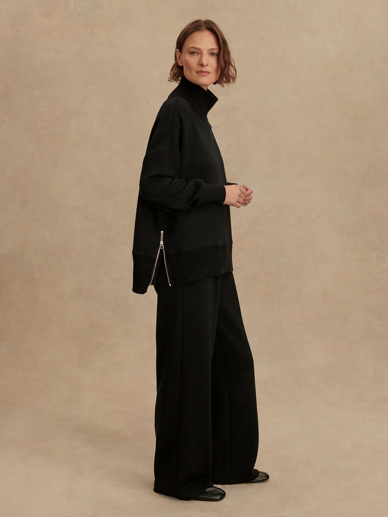 Varley Barker High Neck Sweat - Black