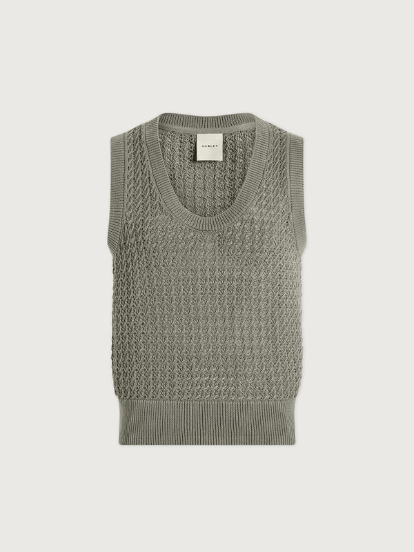 Varley Ferns Open Knit Tank -  Shadow