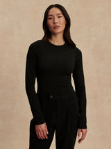 Varley Edna Long Sleeve Fitted Tee - Black