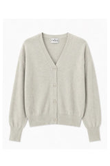 Aspen V-Neck Cardigan - Mottled Beige