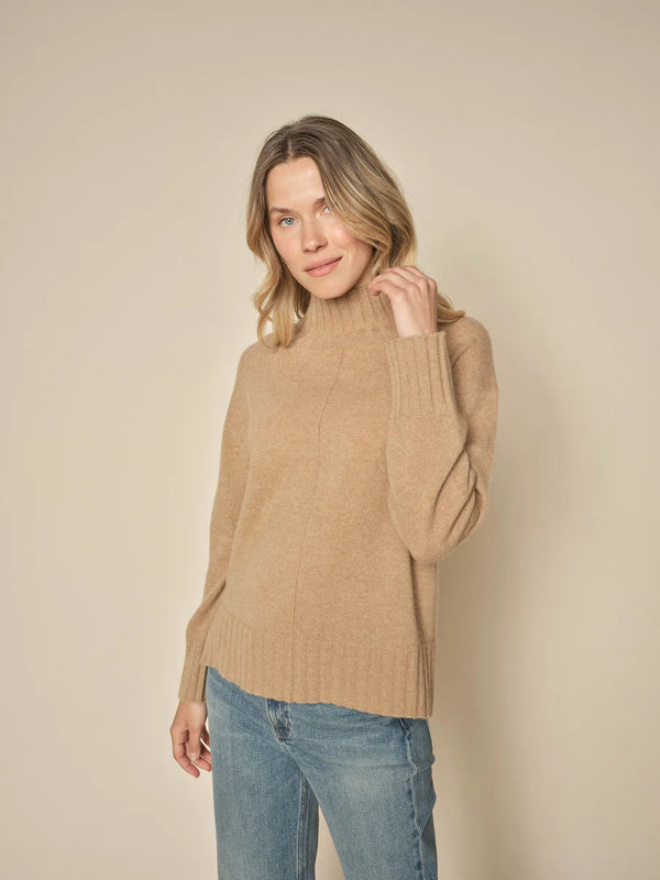 Mos Mosh Aima Cashmere Highneck Knit - Tannin