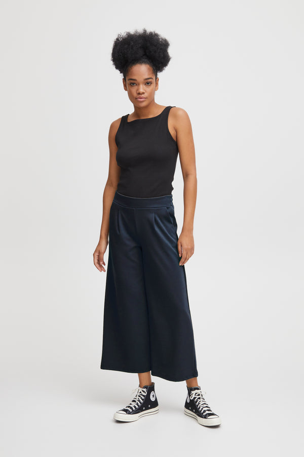 Ichi Kate Wide Trousers - Total Eclipse