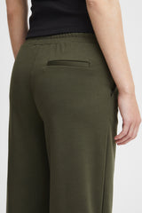 Ichi Kate Wide Trousers - Forest Night