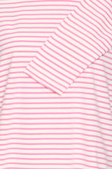 Ichi Mira LS2 T-shirt - Cloud Dancer/Pink Stripe