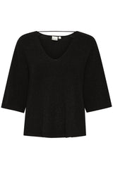 Ichi Cody SS Knit - Black