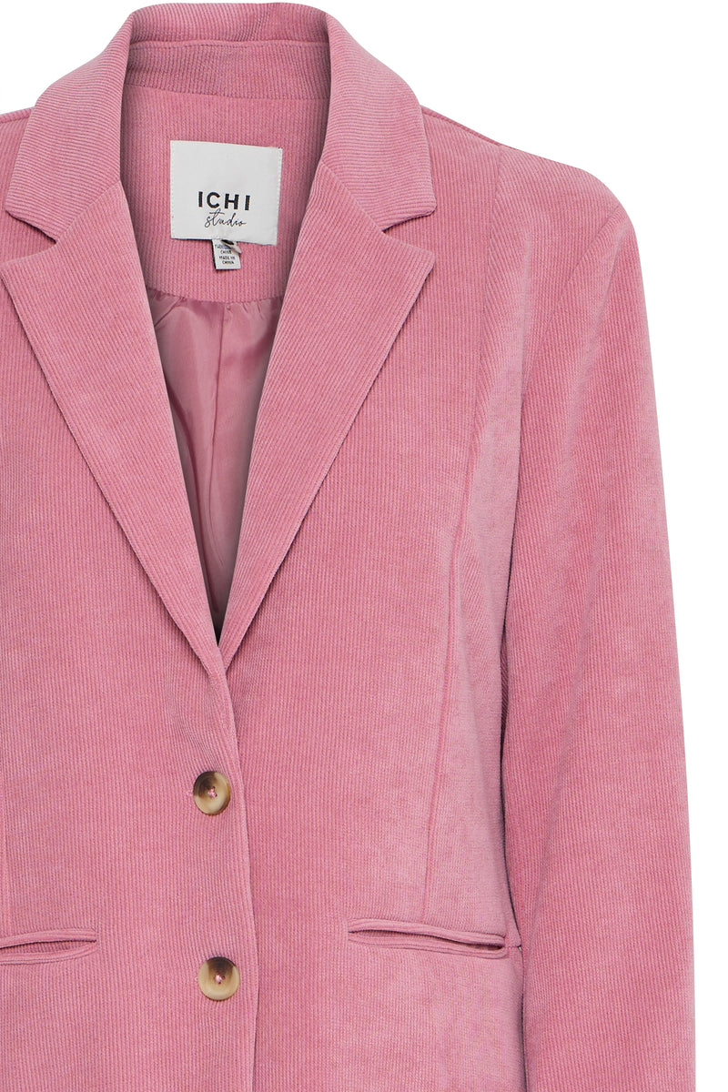 Ichi Kate Corduroy Blazer - Heather Rose