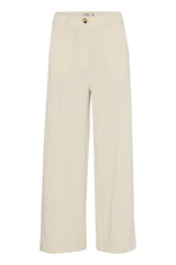 Ichi Kate Corduroy Wide Pant - Almond Milk