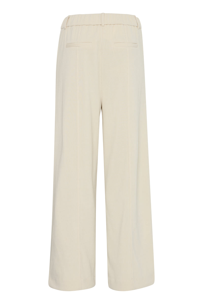 Ichi Kate Corduroy Wide Pant - Almond Milk