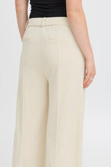 Ichi Kate Corduroy Wide Pant - Almond Milk