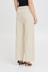 Ichi Kate Corduroy Wide Pant - Almond Milk