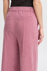 Ichi Kate Corduroy Wide Pant - Heather Rose